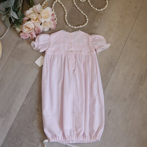 Strasburg Newborn Heirloom Daygown Cotton Pintucks Embroidery Coming Home NEW - Picture 5 of 5